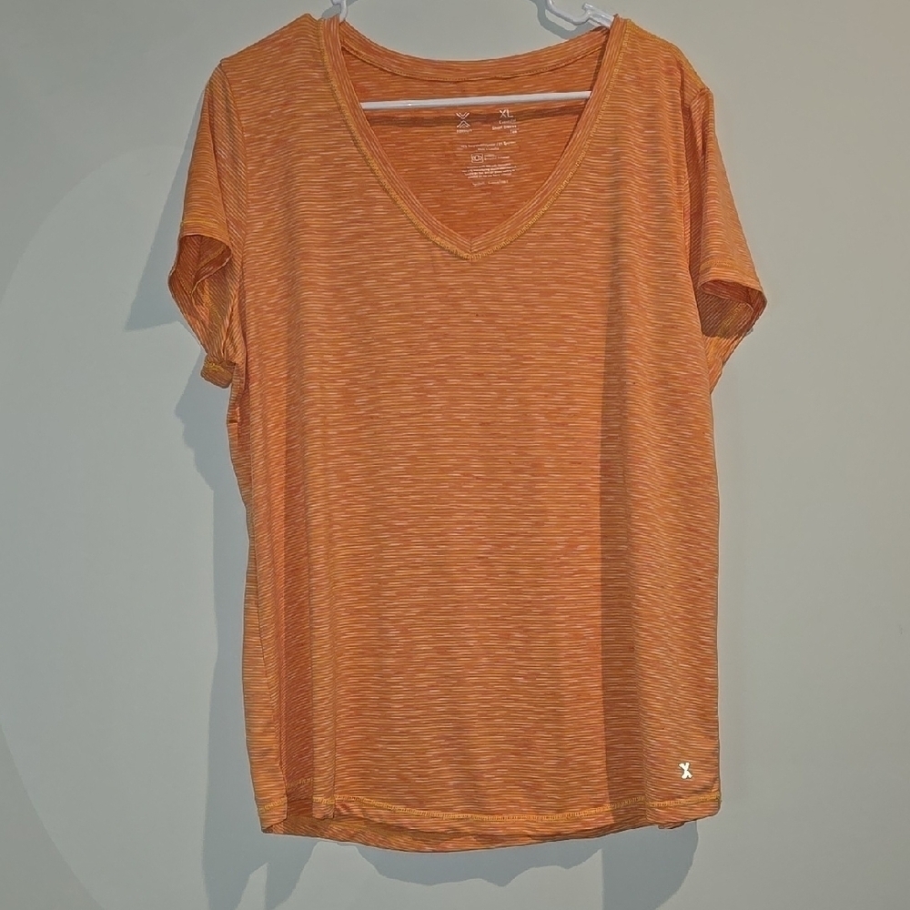 Xersion Orange Relaxed Fit Short Sleeve T-Shirt